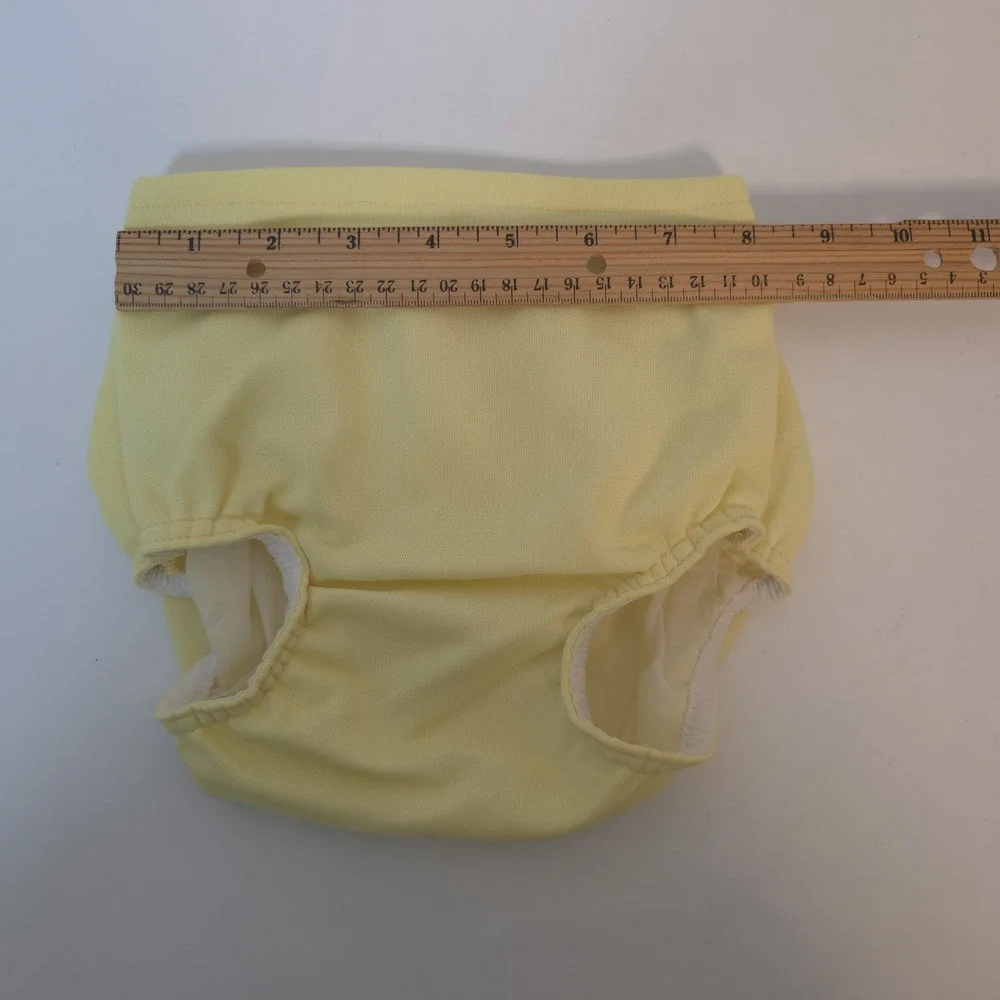 Vintage Nannette Baby Girl Bib Smock Bloomers Yellow Rabbit Mushroom Graphic 2pc